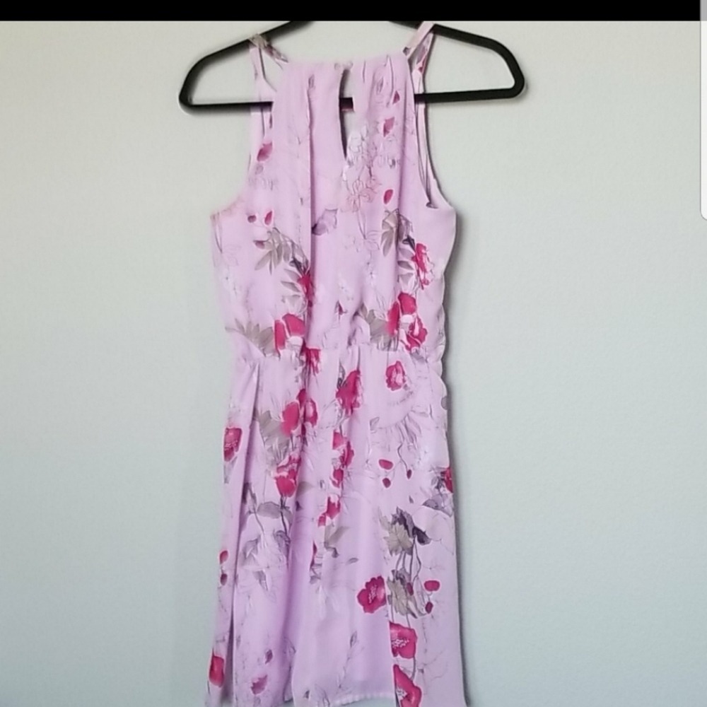 Maurices Romantic Lavender Purple Keyhole Sleeveless Floral Dress Medium - Picture 5 of 7